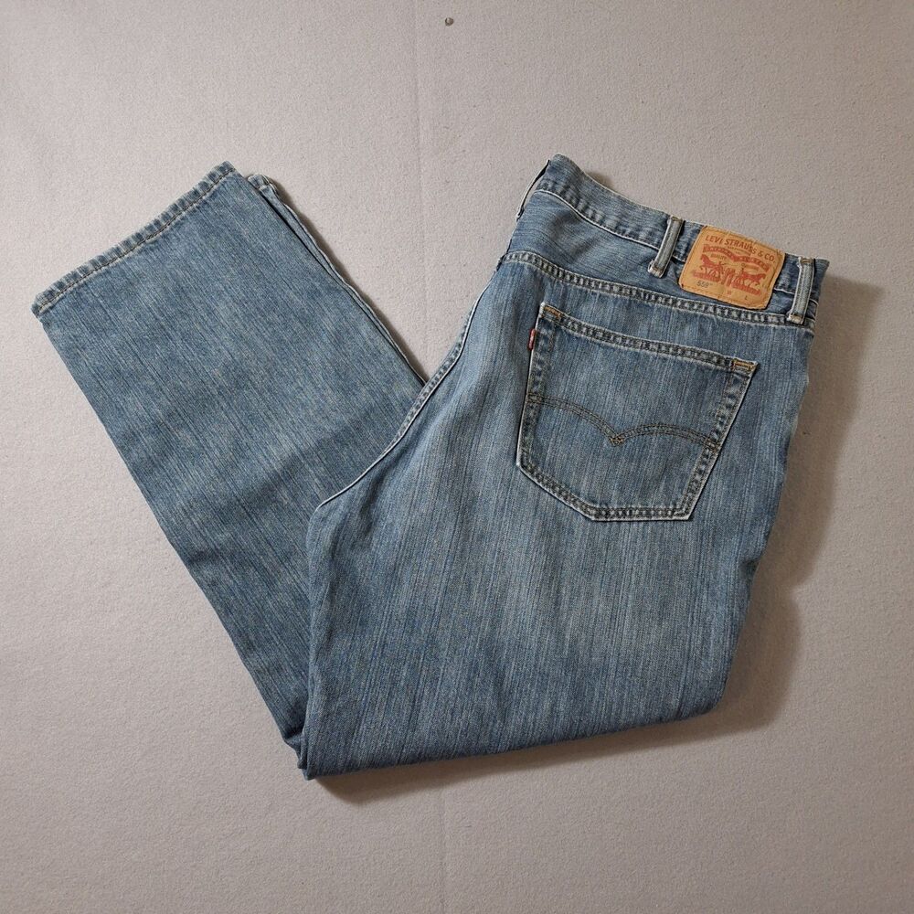 Levi’s 559 Jeans Men's 44x31 Blue Relaxed Fit Blue Denim 100% Cotton Work Casual